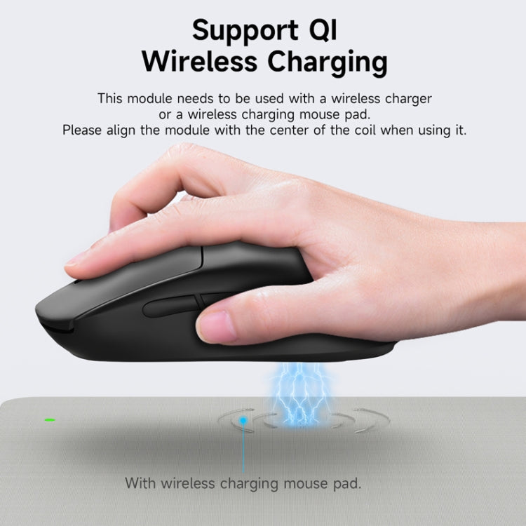 For Logitech G502 / G703 / G403 / G903 / GPW / GPW2 Mouse Wireless Charging Module, Transparent, Flash