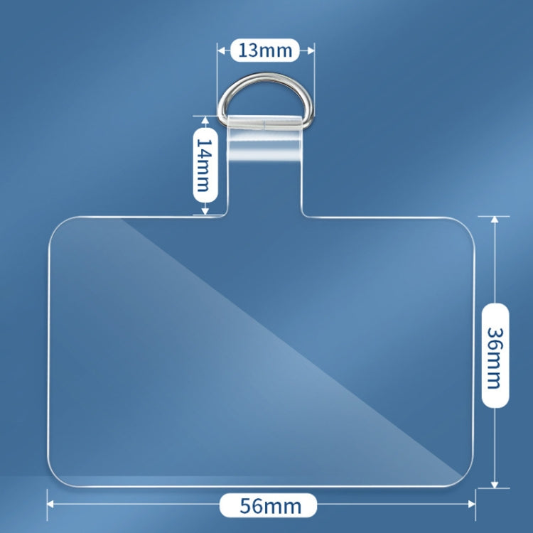 3 PCS Universal Phone Lanyard Gasket Back Stick TPU Connecting Piece