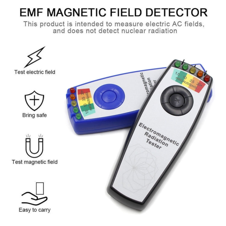 5 LED Electromagnetic Field EMF Gauss Meter Ghost Hunting Detector