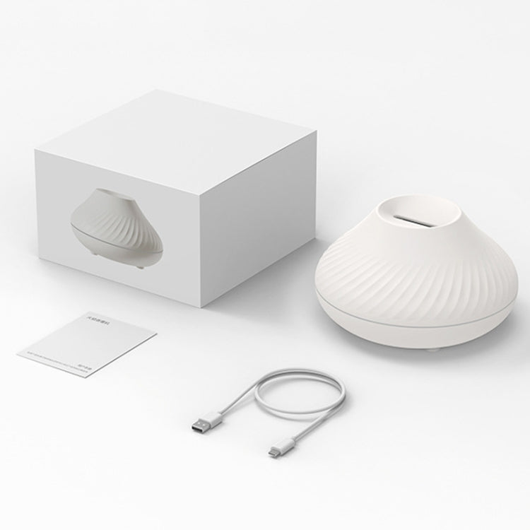 DQ705 Volcanic Flame Aroma Diffuser Essential Oil Lamp Air Humidifier with Color Night Light, DQ705(Beige), DQ705(Black)