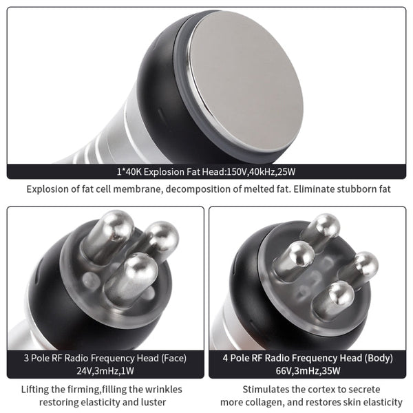 3-in-1 40K Ultrasonic Fat Blasting Device  Radio Frequency Beauty Device