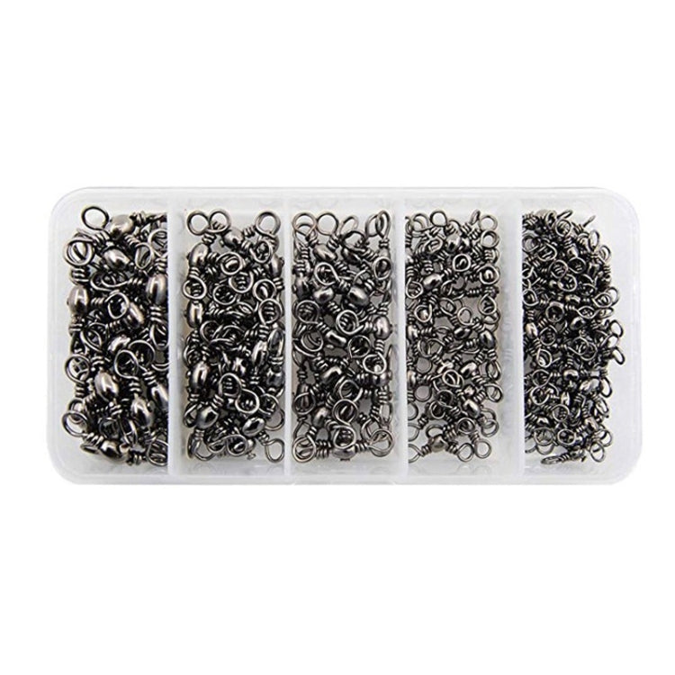 115 PCS / Box Bottle-Shaped Three-Pronged Swivel Stainless Steel Fishing Character Ring, 115 PCS / Box