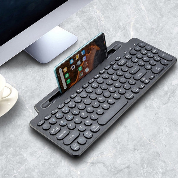 2.4G Bluetooth Wireless Keyboard With Card Slot Bracket