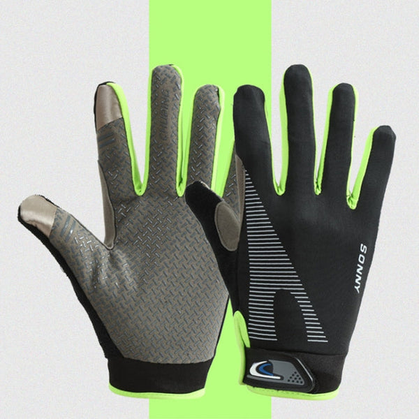 1 Pair QX0002 Sports Sunscreen Touch Screen Non-slip Wear Resistant Shock Absorbing Cycling Gloves, L