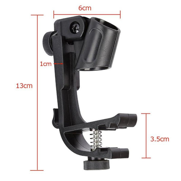 2 PCS  Adjustable Clip On Drum Rim Shock Mount Microphone Mic Clamp Holder, M00661
