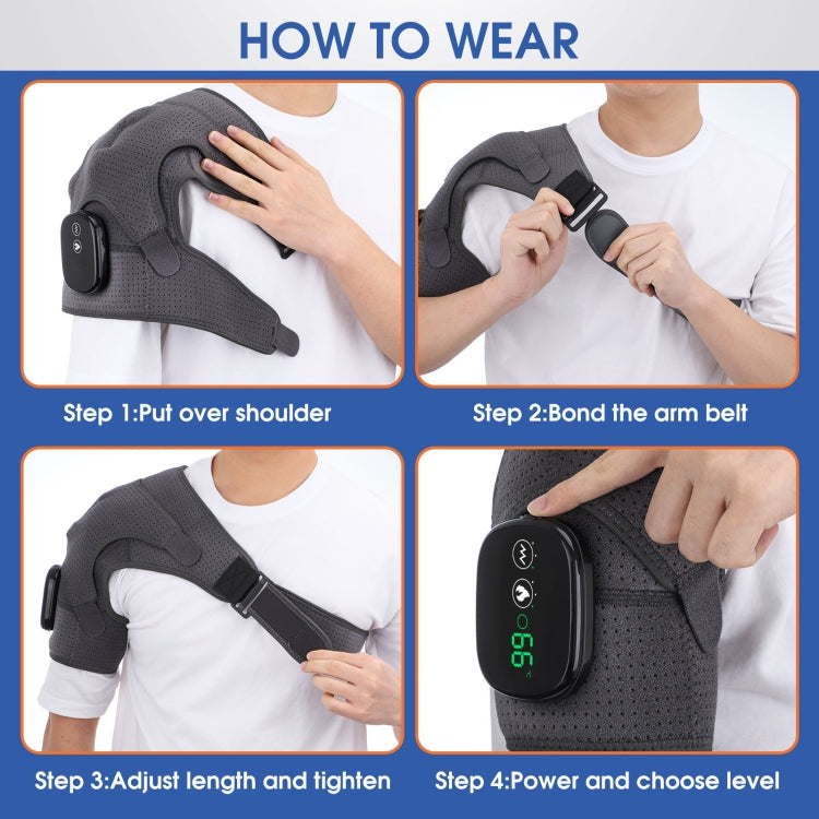 Electric Heating Shoulder Pads Massager Joint Brace Vibration Massage