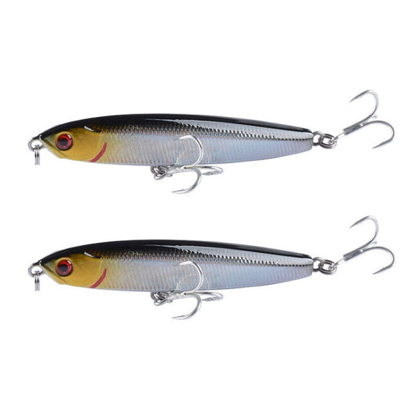 2 PCS CH79 Hard Bait Long Casting Sinking Pencil False Lure, Specification:, 8cm 10g, 8cm 14g, 10.4cm 18g