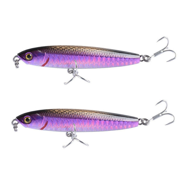 2 PCS CH79 Hard Bait Long Casting Sinking Pencil False Lure, Specification:, 8cm 10g, 8cm 14g, 10.4cm 18g