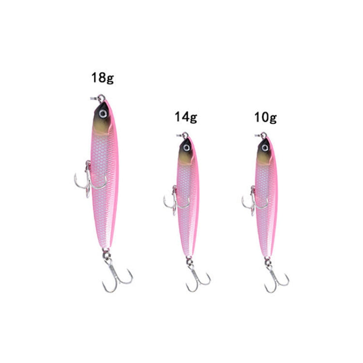 2 PCS CH79 Hard Bait Long Casting Sinking Pencil False Lure, Specification:, 8cm 10g, 8cm 14g, 10.4cm 18g