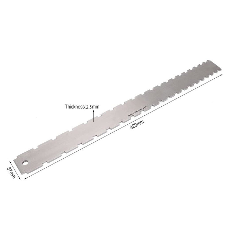 GNR3 Stainless Steel Measurement Bass Guitar Neck Ruler, Style: