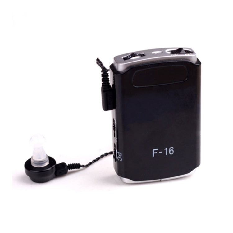 F-16 Pocket High Power Wired Box Mini Hearing Aid Sound Amplifier Receiver