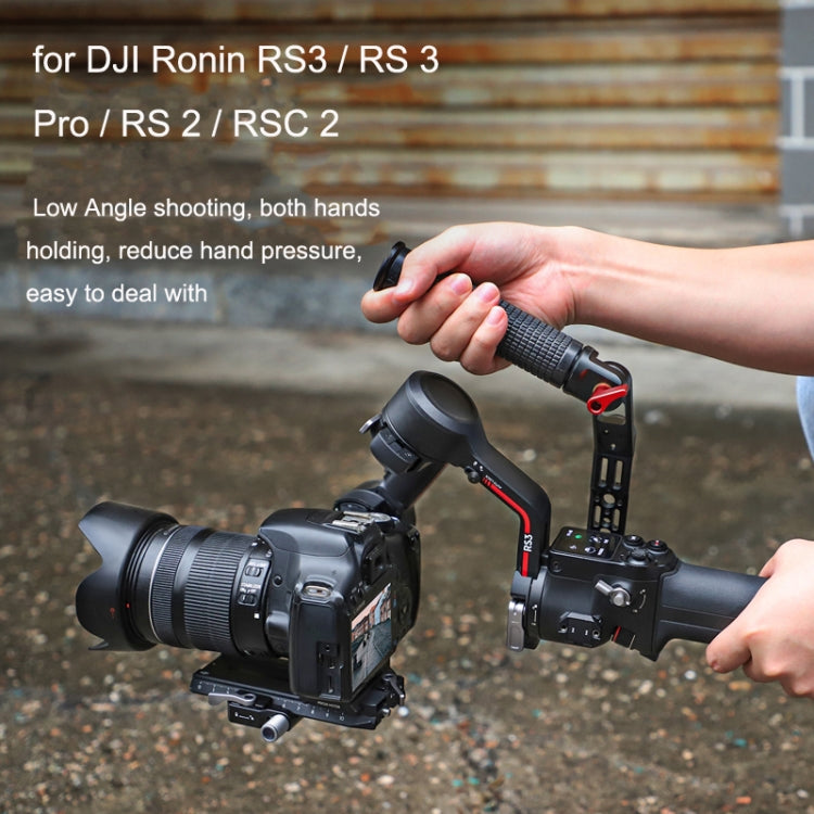 For DJI Ronin RS3 Pro Adjustable Angle Aluminum Alloy Handle Stabilizer