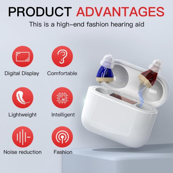GM-912 Digital Hearing Aid Sound Amplifier With Digital Display Charging Compartment