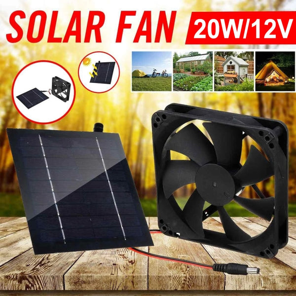 20W Solar Mini Fan Bathroom Kitchen Solar Exhaust Fan