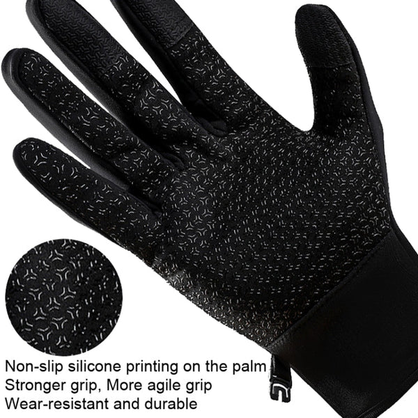 A045 Cycling Gloves Touch Screen Windproof Waterproof Sport Keep Warm Gloves, M, L, XL