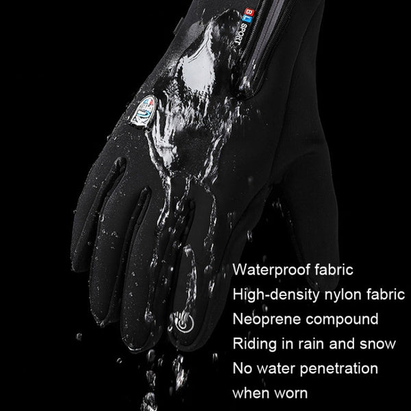 A045 Cycling Gloves Touch Screen Windproof Waterproof Sport Keep Warm Gloves, M, L, XL