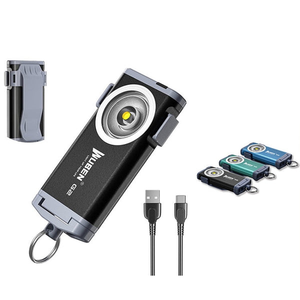 WUBEN G2 Strong Light LED Flashlight USB Outdoor Campers And Household Super Bright Key Chain Light, WUBEN G2 Green, WUBEN G2 Blue, WUBEN G2 Black