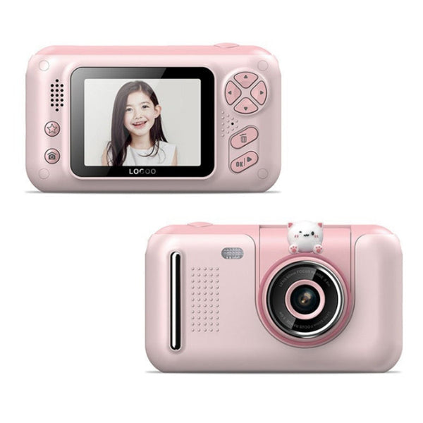 2.4 Inch Children HD Reversible Photo SLR Camera, Pink, Yellow Blue, Pink With Bracket, Yellow Blue With Bracket, Pink + 8G Memory Card + Card Reader, Pink + 16G Memory Card + Card Reader, Pink + 32G Memory Card + Card Reader                           ...
