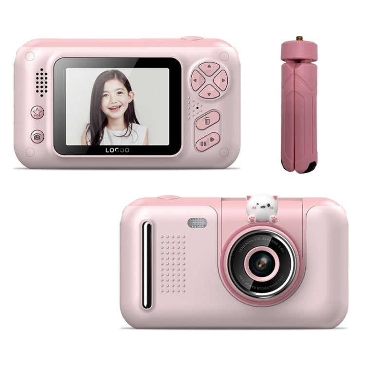 2.4 Inch Children HD Reversible Photo SLR Camera, Pink, Yellow Blue, Pink With Bracket, Yellow Blue With Bracket, Pink + 8G Memory Card + Card Reader, Pink + 16G Memory Card + Card Reader, Pink + 32G Memory Card + Card Reader                           ...