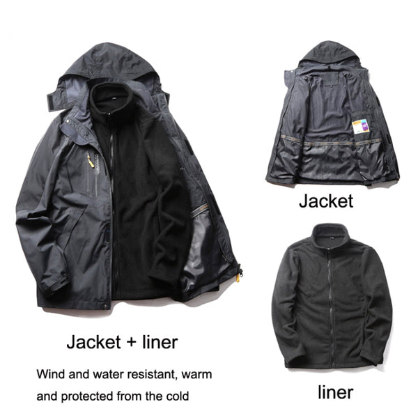 LSM-121 Men Autumn And Winter Jackets Grab Fleece Inner Lining Outdoor Hiking Clothes