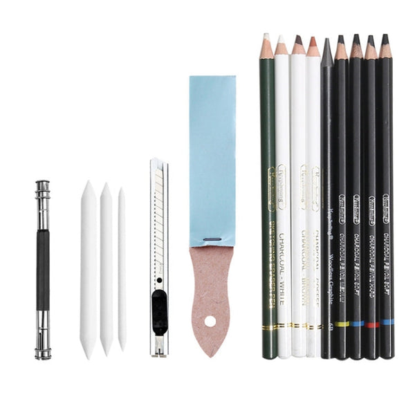42 In 1 Drawing Painting Sketch Kit with Pencil Erasers Sharpener