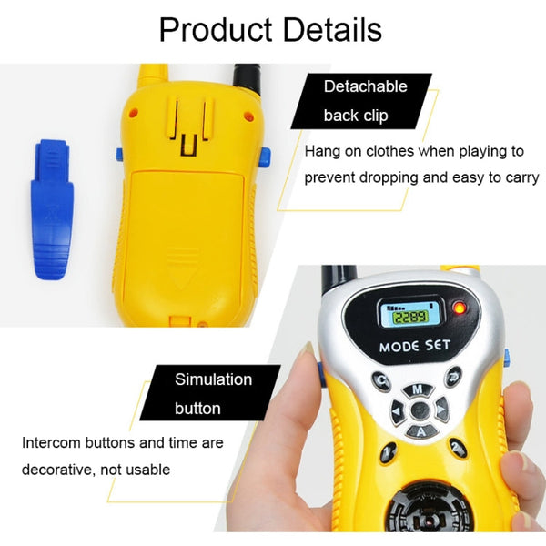 2289 1 Pair Children Mini Walkie Talkie Toys Wireless Talking Outdoor Interactive Toys, Yellow, Green