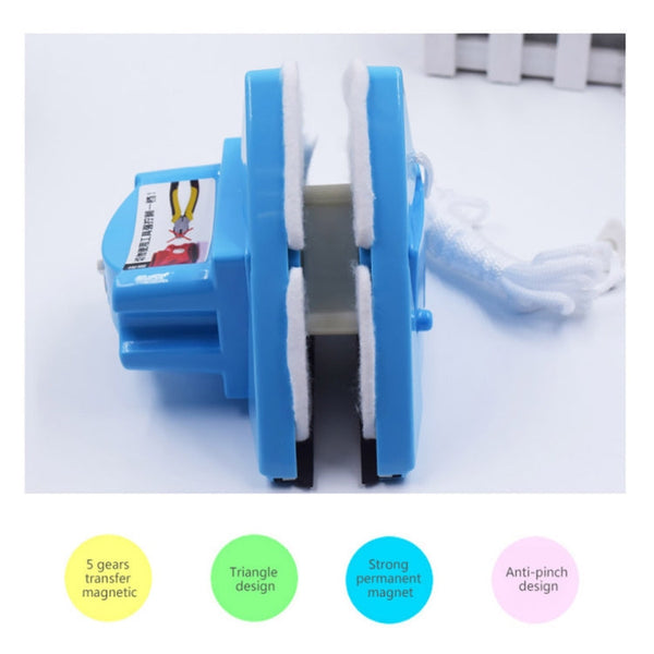 Adjustable Magnetic Window Cleaner Double-Side Glass Wiper Brush