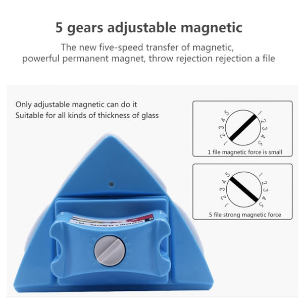 Adjustable Magnetic Window Cleaner Double-Side Glass Wiper Brush