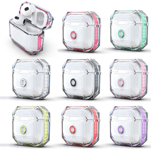 For AirPods 3 RJT-AP-03 Transparent Anti-fall Bluetooth Earphone Protective Sleeve