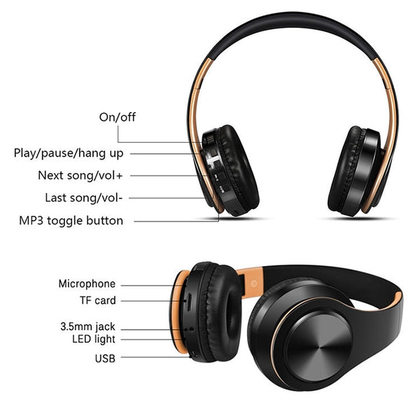 LPT660 Bluetooth Wireless Headset HIFI Stereo Sports Headphones, LPT660 (White Gold), LPT660 (Black+Green), LPT660 (White Rose Gold), LPT660 (Black Orange), LPT660 (Black Pink), LPT660 (Black Gold), LPT660 (Black Rose Gold), LPT660 (White Red)         ...