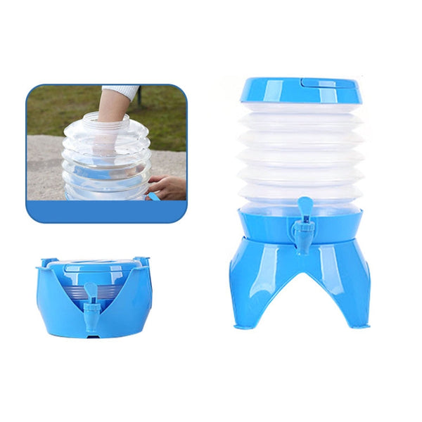 Outdoor Camping Portable Car Retractable Folding Bucket With Faucet, Capacity: