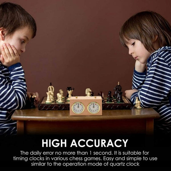 DT05a Retro Wood Shell Chess Clock Mechanical International Chess Clock