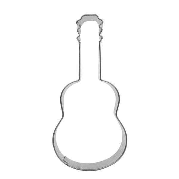 5pcs Guitar Shape Baking Biscuit Mold Stainless Steel Fondant Mousse Circle, Guitar Shape