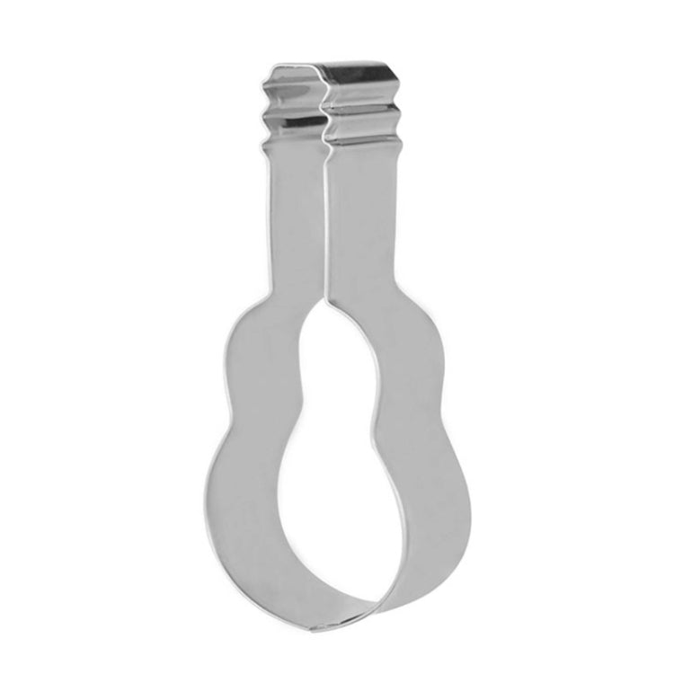 5pcs Guitar Shape Baking Biscuit Mold Stainless Steel Fondant Mousse Circle, Guitar Shape