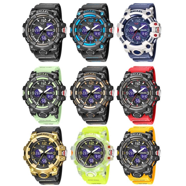 SMAEL 8008 Outdoor Sports Multifunctional Waterproof Luminous Men Watch