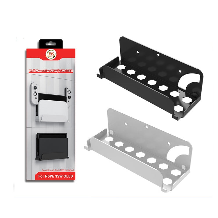 For Switch OLED Game Console JYS Wall Hanging Holder Bracket, Iron White, Iron Black