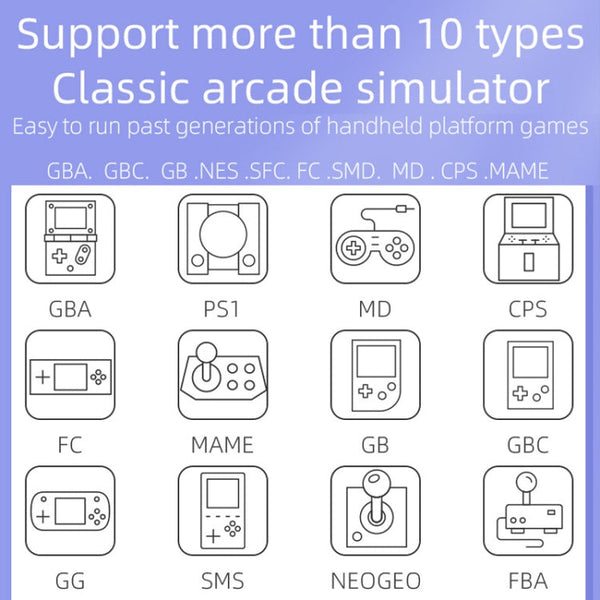 RG3000 Handheld Game Console Support Double Handle Mini Game Console