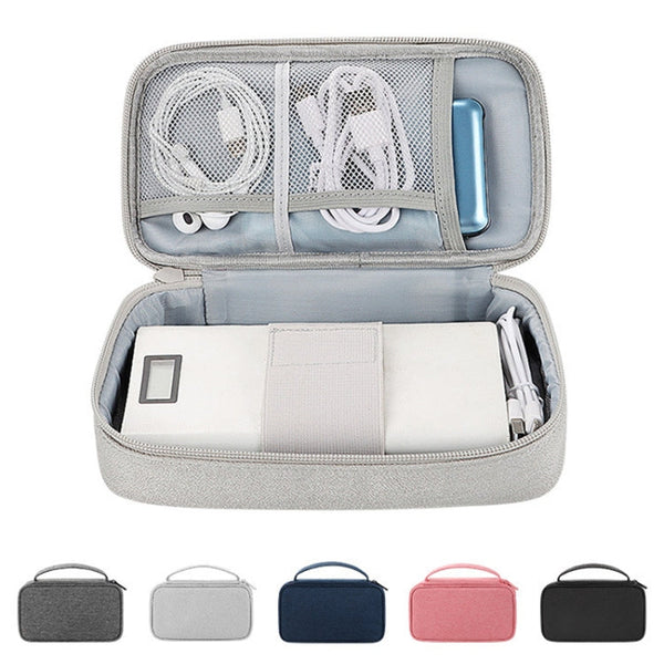 SM03DZ Waterproof Wear-resistant Digital Accessories Storage Bag, 20x5.3x12cm(Navy Blue), 20x5.3x12cm(Gray), 20x5.3x12cm(Pink), 20x5.3x12cm(Black), 20x5.3x12cm(Dark Gray)