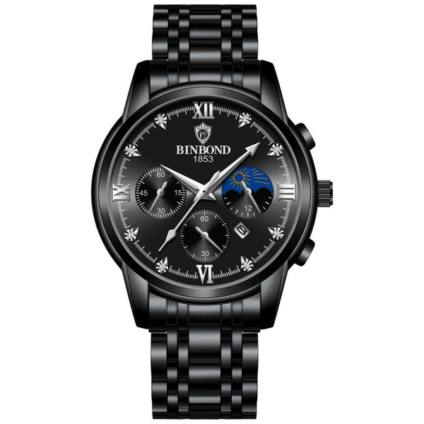 BINBOND B3591 30m Waterproof Luminous Calendar Men Watch