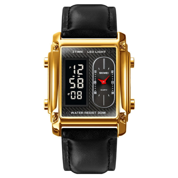 SKMEI 1868 Square Double Display Waterproof Men Watch, Style: