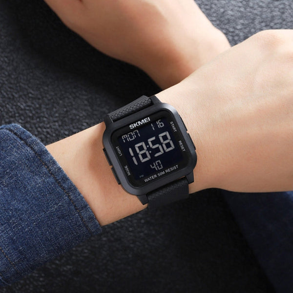 SKMEI 1894 Square Sports Waterproof Student Simple Multifunctional Luminous Watch