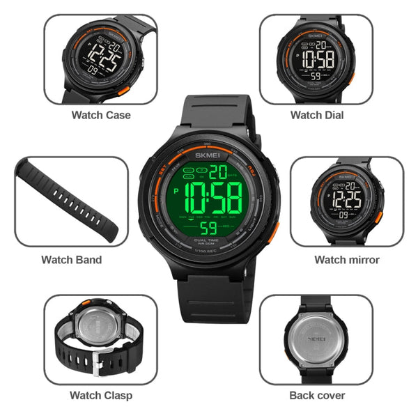 SKMEI 1841 Outdoor Sports Students Waterproof Luminous Countdown Watch
