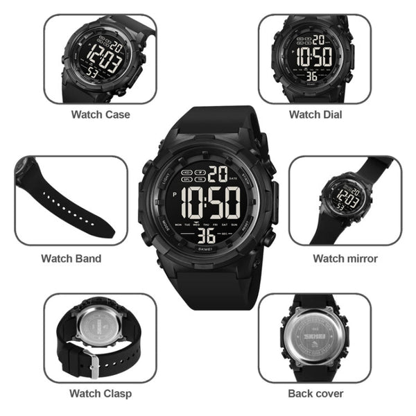 SKMEI 1845 Outdoor Waterproof Large Dial Multifunctional Sports Men Watch
