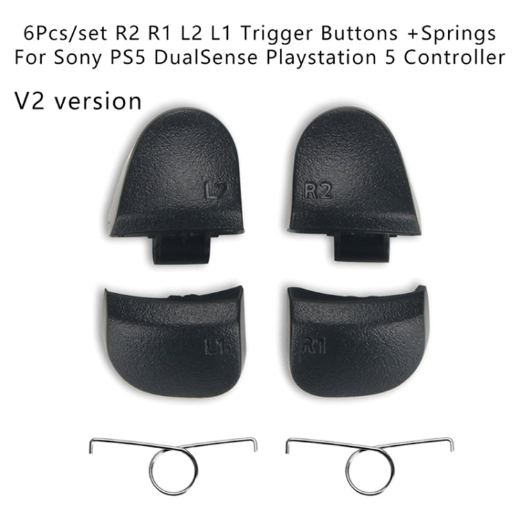 For PS5 Controller New V2 Version 2sets R2 L2 L1 L2 Buttons Spring DualSense Gamepad Button Set