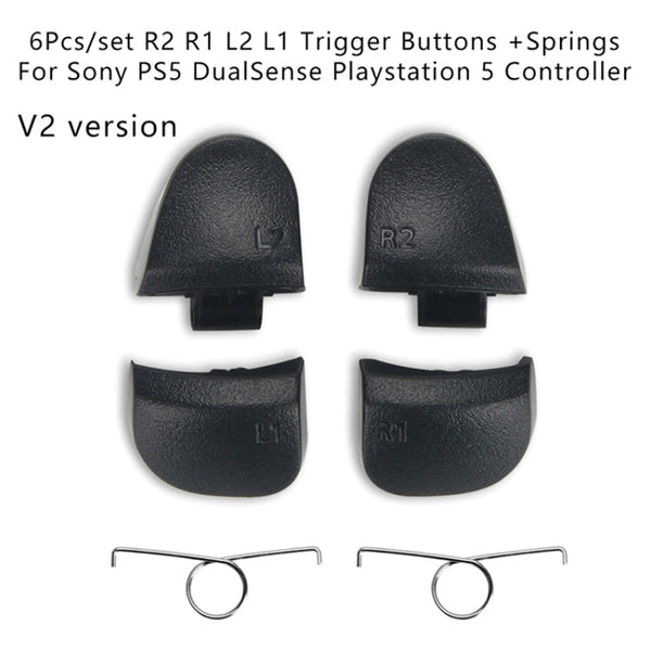 For PS5 Controller New V2 Version 2sets R2 L2 L1 L2 Buttons Spring DualSense Gamepad Button Set