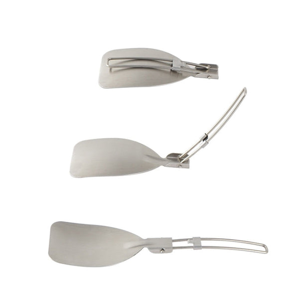 304 Stainless Steel Folding Frying Spatula Outdoor Camping Portable Tableware