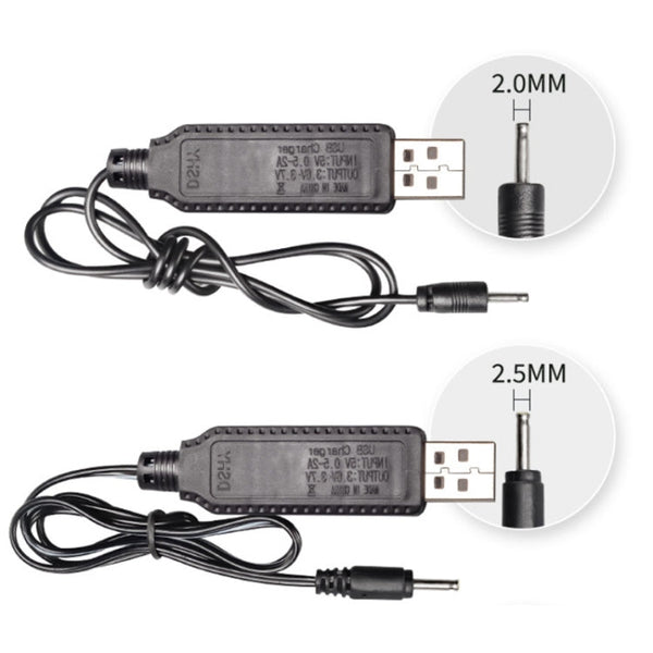 10pcs 3.7V IC Circuit Protection Lithium Battery USB Straight Head Charging Cable