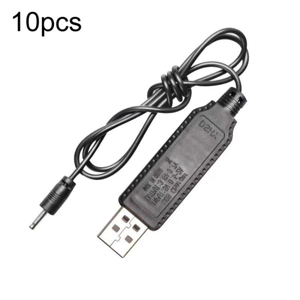 10pcs 3.7V IC Circuit Protection Lithium Battery USB Straight Head Charging Cable