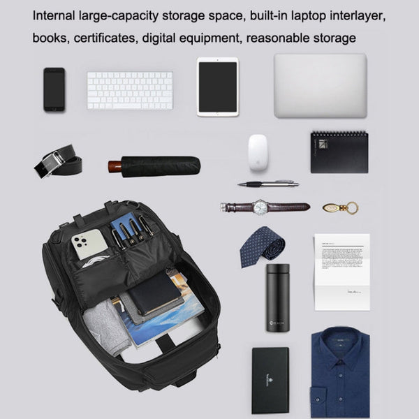 Ozuko 9587 Men Backpack Sports Helmet Men Backpack Breathable Waterproof And Wear-resistant