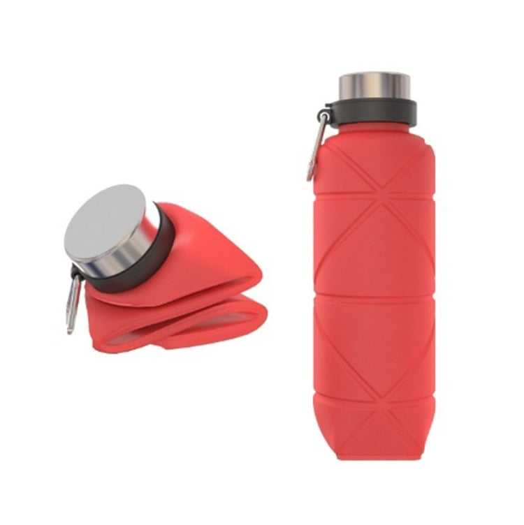 Outdoor Silicone Folding Water Cup Telescopic Water Bottle Travel Drinking Cup With Carabiner